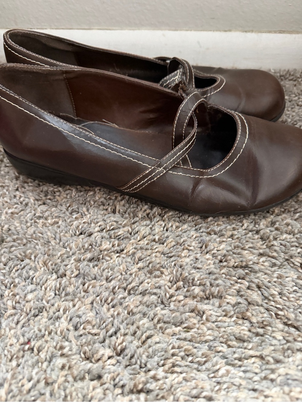 Vintage Self Esteem Mary Jane flats Brown Y2K Preppy